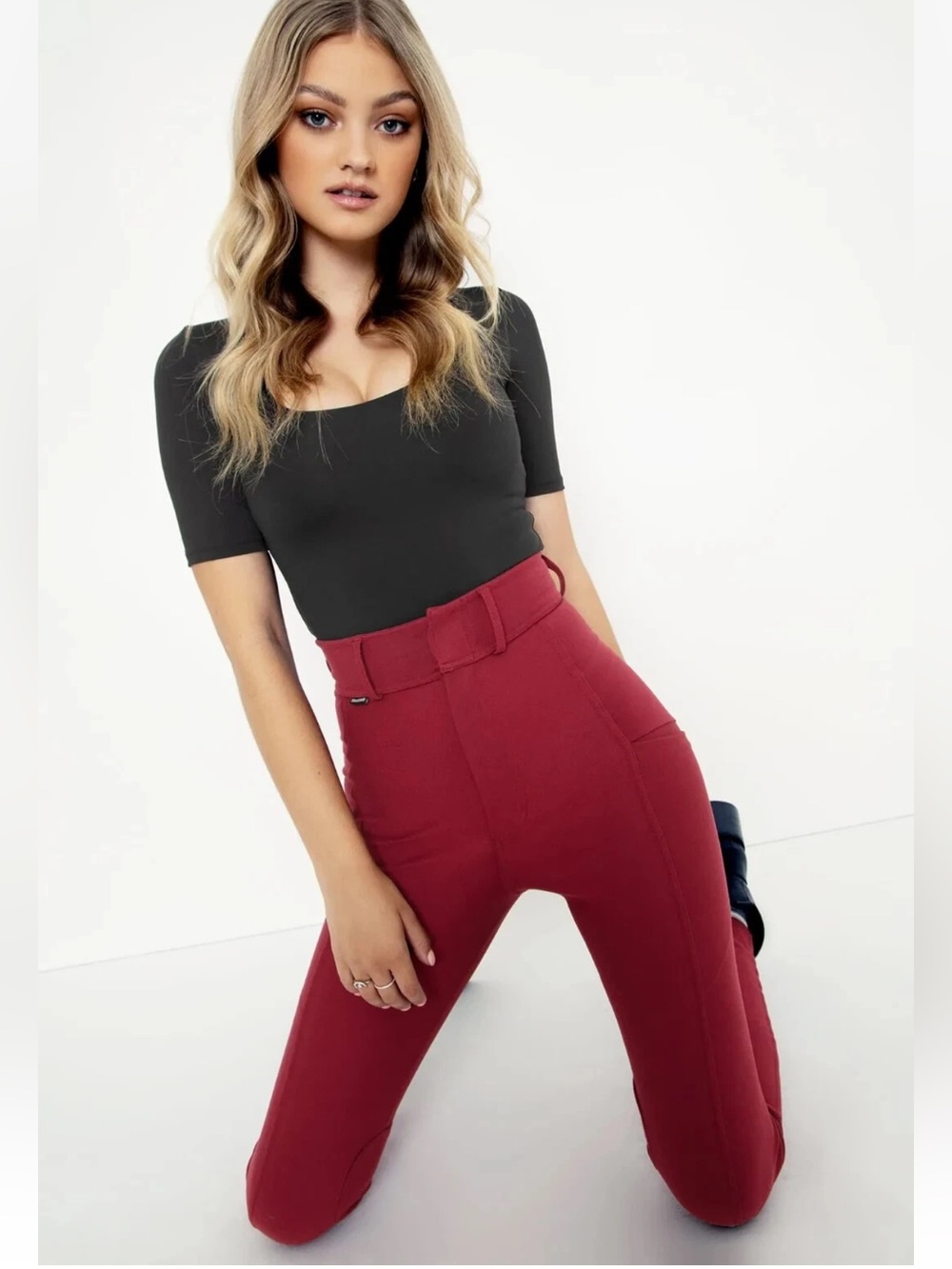 BlackMilk Equestrian Red Leggings Pants Size XS XSmall - Picture 5 of 13